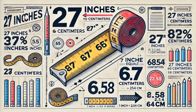 A 27 inches in cm illustrated