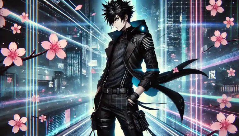 Anime Guy with Spiky Black Hair